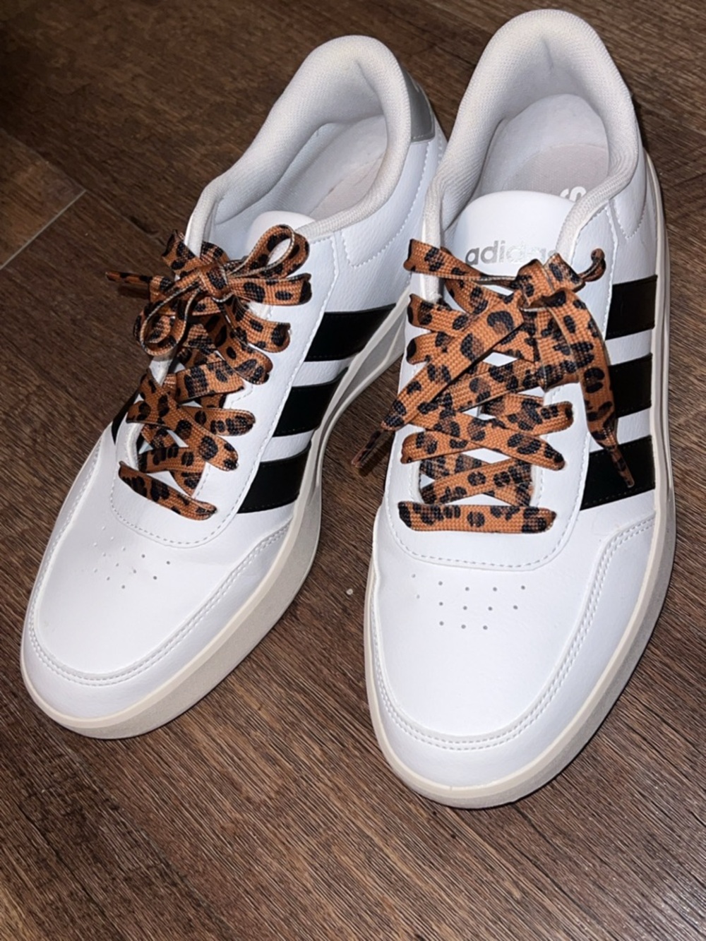 White Adidas Breaknet Trainers EUC size 8